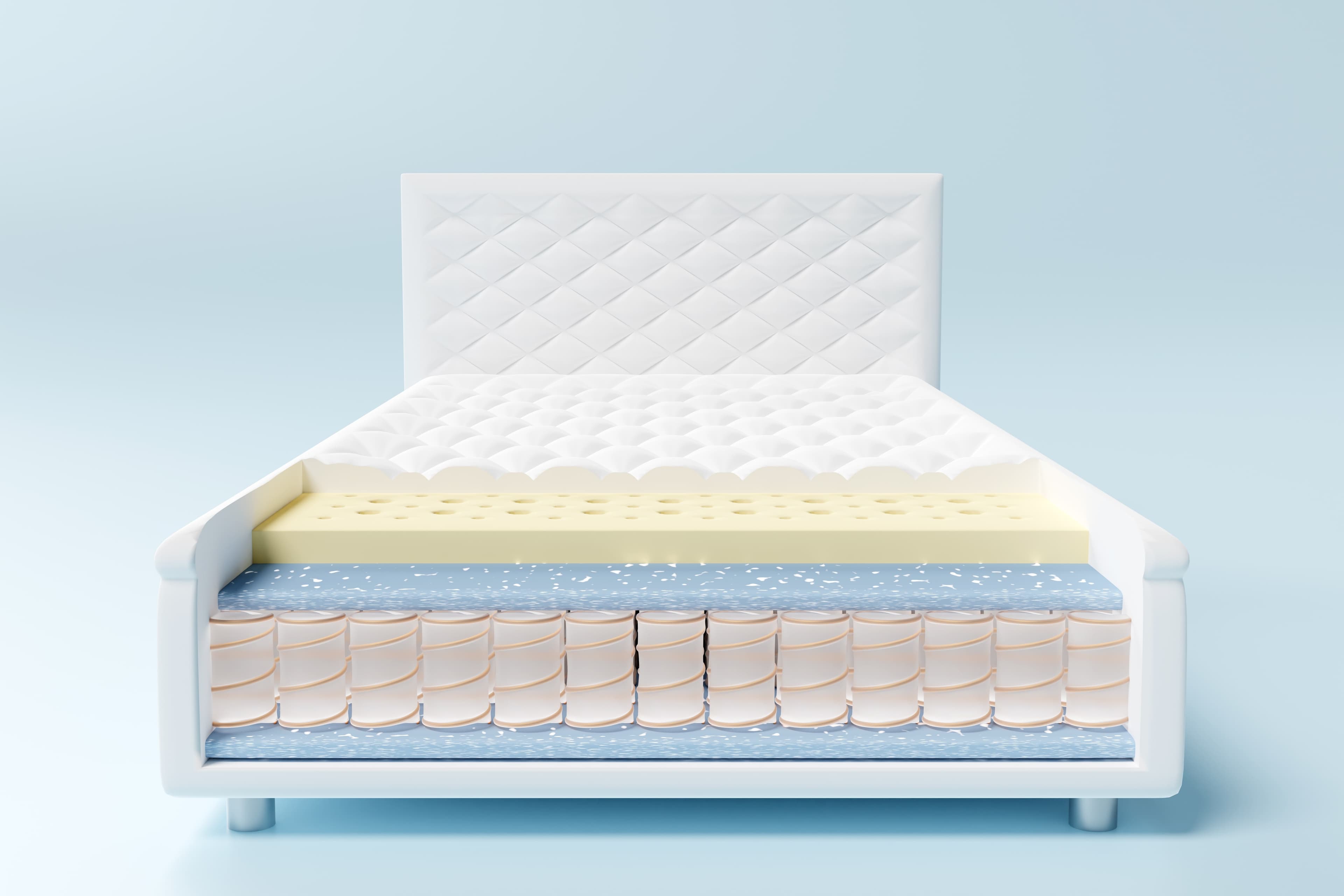 photo of person cleaning mattress